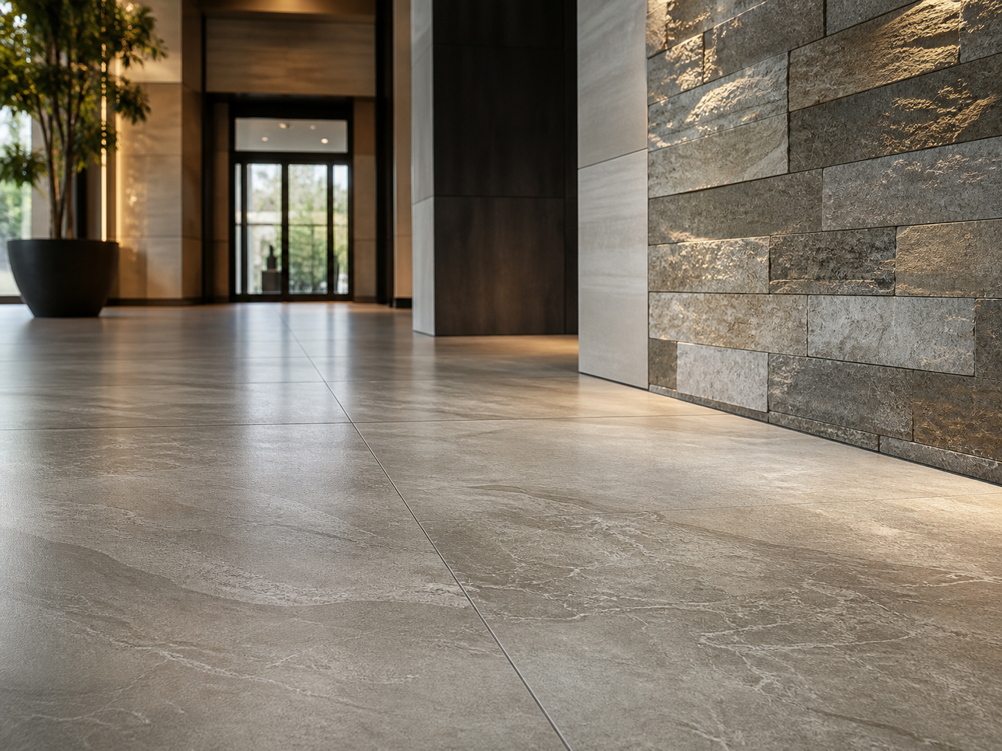 Tile and stone flooring by Golden Shore Home Contractors